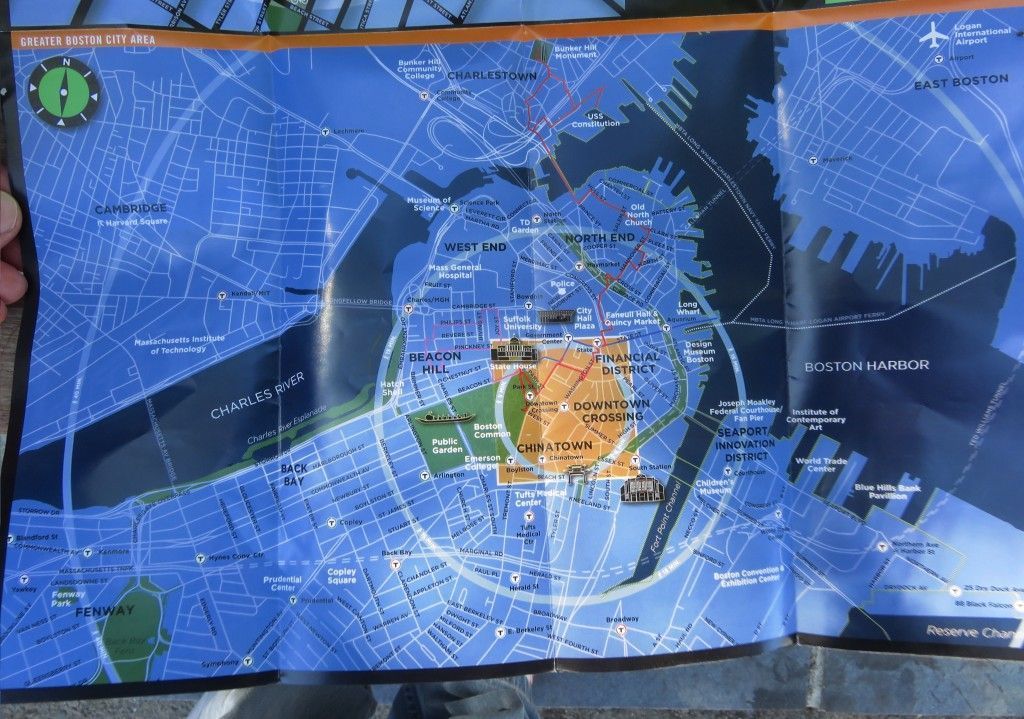 Mapa de Boston con los recorridos
