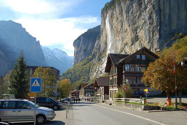 Staubbach Falls, Bernese Oberland (Suiza)
