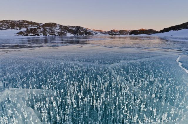 Lagos helados de la Antártica