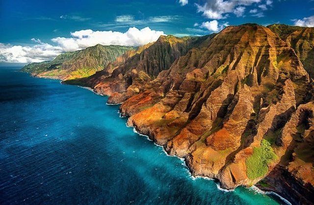 La costa de Pali en Kauai