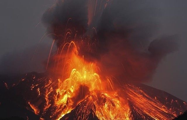 Sakurajima, Kyushu, Japón