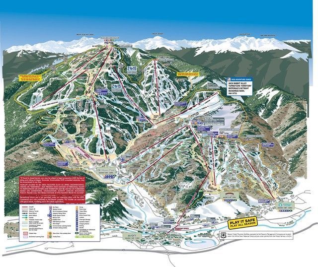 Mapa de pistas de esquí de Beaver Creek