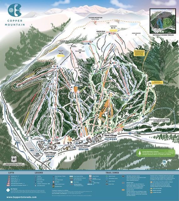 Copper Mountain mapa pistas
