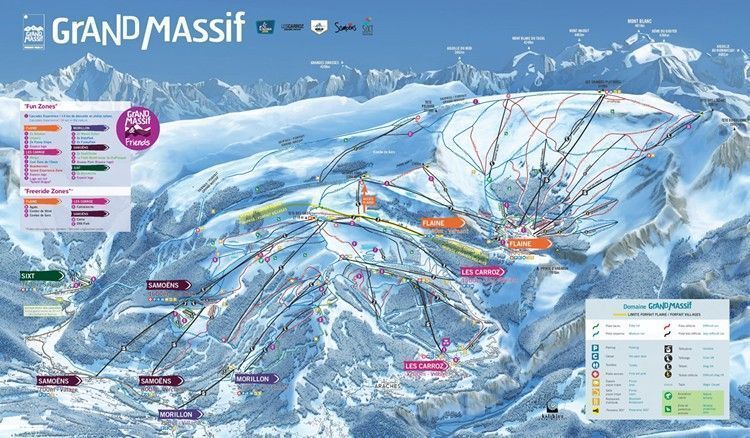 Mapa de pistas de Les Carroz