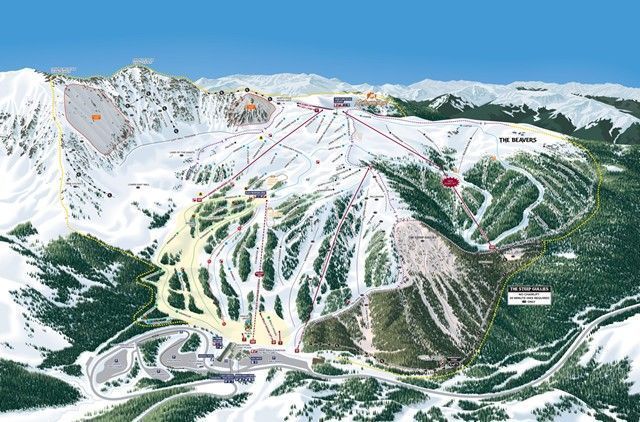 Mapa de pistas de Esquí en Arapahoe Basin