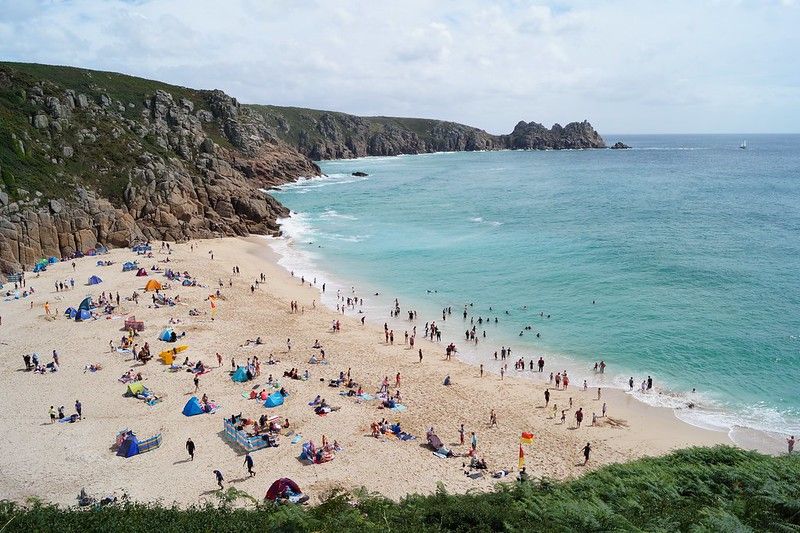 Porthcurno beach (Cornwall, Inglaterra)