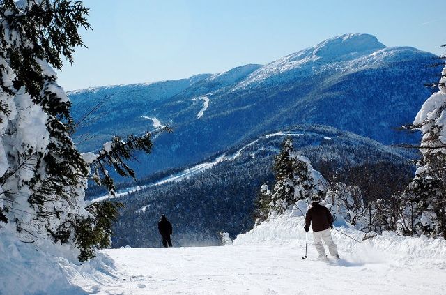 Esquiando en Smugglers' Notch