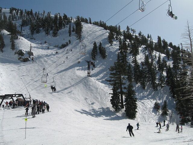 Esquiando en Mt Baldy