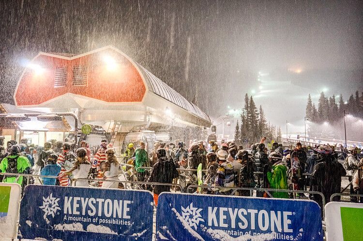 Esquiando en Keystone resort